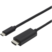 DIGITUS Digitus USB-C / HDMI adapterski kabel USB-C vtič\, HDMI-A vtič 5.00 m črna AK-300330-050-S zaščiten\, dvojno oklopljen USB-C®-Display kabel, (20416857)