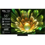 TCL 4K QD-Mini LED HDR PREMIUM 55C79K, Google TV, 144Hz, Ozvočeno z Bang &