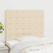 Vidaxl vidaXL Vzglavja za posteljo, 2 kosa, kremna, 80x5x78/88 cm, blago