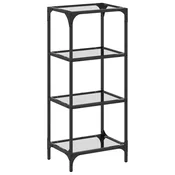 Vidaxl Regal za shranjevanje s stekleno površino 40x30x95 cm jeklo