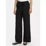 Liu Jo Beachwear Hlače iz tkanine VA6034 T2920 Črna Relaxed Fit