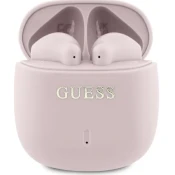 Slušalice Guess Bluetooth Headphones GUTWSJ14ESGP TWS + Docking Station Pink Printed Classic Logo (GUTWSJ14ESGP)