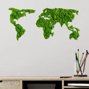 Opviq Zidna dekoracija World Map, 70x32 cm 6 mm, Zelena