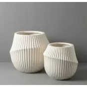 Okrasni lonec Nocte 28 x 36 cm chalk bela harmony - 25 do 50 cm - Fiberglass - do 30 cm