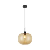 Luster na sajli ALAN 1xE27/40W/230V zadimljeno bež/crna