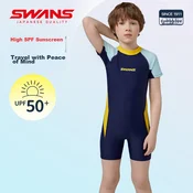 Swans Jednodelni kupaci kostim za decake, Teget