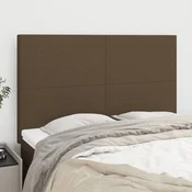 Uzglavlje tamnosmede 144x5x118/128 cm tkanina