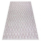 eoshop Preproga SISAL SION GRID 22129 ravnega prepleta ecru/pink ( - Velikost: 120x170 cm)