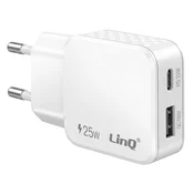 LINQ LinQ, Univerzalni Polnilnik z USB-C Power Delivery in USB-A QC 3.0, Bela, (5000275854)