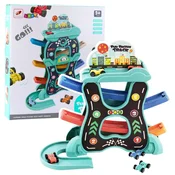 slomart LEAN TOYS Dirkališče s tremi nivoji - Avtomobilčki vključen
