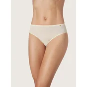 zd ZERO DEFECTS Spodnje hlače Diana mid waist Soy fiber naravno bela