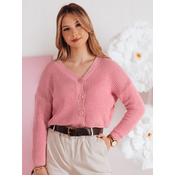 Swter damskie one size oversize prążkowany SWEETDREAM różowy Dstreet