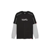 QUIKSILVER Funkcionalna majica pegasto siva / črna / bela