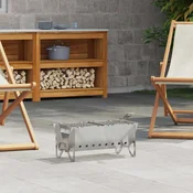 vidaXL Kamperski ogenj 42 x 22 x 18 cm Nerjaveče jeklo Srebrna