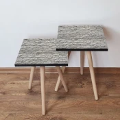 Hanah Home Set klub stocica 2Shp328, 2 komada, Svetlosivi