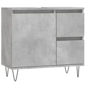 Vidaxl Kopalniška omarica betonsko siva 65x33x60 cm inženirski les