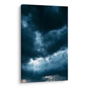 Slika temni oblaki z žarki svetlobe - 20x30