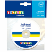 PlayBox: Modro-rumen trak iz satena, širine 15 mm, dolžine 5 m.