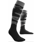 Womens compression knee-high socks CEP Camocloud Black/Grey