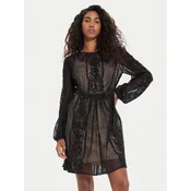 TWINSET Cocktail obleka 241TP2030 Črna Loose Fit