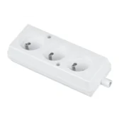 shumee Prenosna trojna vtičnica 16A 2P+Z 250V bela GN-370