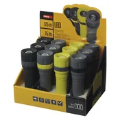 Ročna LED svetilka 3W, 75 lm, 3x AAA, fokus, 12 kos, display box 12/1