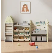 Feelkids Sistem za odlaganje igracaka i knjiga Kucica i drvce Kombo, Svetlo-zeleni