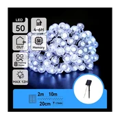 Aigostar - LED solarni dekorativni lanac 50×LED/8 režima 12 m IP65 hladno-bela
