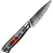 Damaskus kuhinjski nož Yamiyo - Paring / Rdeča / Siva KP37550