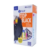 Tulip Disposable Nitrile Gloves Black Color - Size Xl 100 Pairs