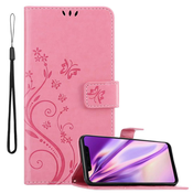 Cadorabo CADORABO Xiaomi Mi 8 v klasična zlata - ovitek v cvetličnem dizajnu z magnetnim zapiranjem, stoječo funkcijo in režami za kartice, (20566279)