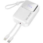 LINQ LinQ, Zunanja baterija 10000 mAh + kabla Lightning in USB C, Bela, (5000017422)