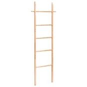Vidaxl Lestev za brisače 170 cm trdna orehovina