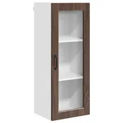 Vidaxl Stenski stekleni omarica PORTO Rjav hrast 40 x 31 x 100 cm