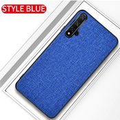 Shock-Proof ovitek za Huawei Mate 20 Lite | Relief tekstila, modra barva