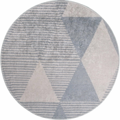 Sivi perivi okrugli tepih o 80 cm Yuvarlak – Vitaus
