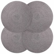vidaXL Placemeti iz jute 4 pcs Siva O 30 cm 100% Tossa juta