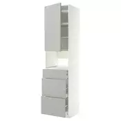 METOD / MAXIMERA Visoki element za ugradne uredaje, bela/Havstorp svetlosiva, 60x60x240 cm