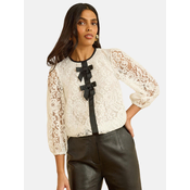 love & roses Bluza ecru/črna