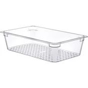 ARAVEN Gastronorm posoda GN 1/1, polikarbonat, globina: 130 mm, prostornina: 17,2 L, perforirana