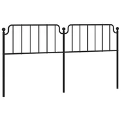 Vidaxl Kovinsko nadomestno vzglavje črno 193 cm