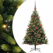 Umjetno rasklopivo božicno drvce 150 LED-a Zelena 150 cm