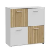 Mömax Komoda Quadro 2, Bela, Barva Hrasta