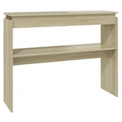 Vidaxl Konzolna mizica sonoma hrast 102x30x80 cm iverna plošča
