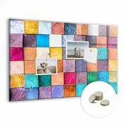 tulup.si Magnetna steklena tabla Lesene kocke 90x60 cm