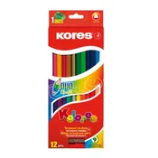 Kores kolores duo , dvostrane drv bojice 12 kom i rezac #7-k93212 ( 38621 )