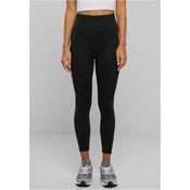 Womens high-waisted jersey leggings black