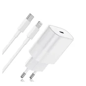 18W polnilnik in podatkovni kabel za hitro polnjenje, 1 m, Type-C na Lightning, združljiv z Apple iPhone 13, 13 Pro, 13 Pro Max, 12, 12 Pro, 12 Pro Max, 11 X, 8, 7, 6, bela