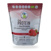 Rastlinske beljakovine (proteini)-bio, drobTinka Plant Protein + Mushrooms, malina,1000 g
