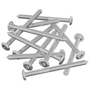 Vidaxl Pohištveni vijaki 12 szt. srebrna M6 x 85 mm Jeklo